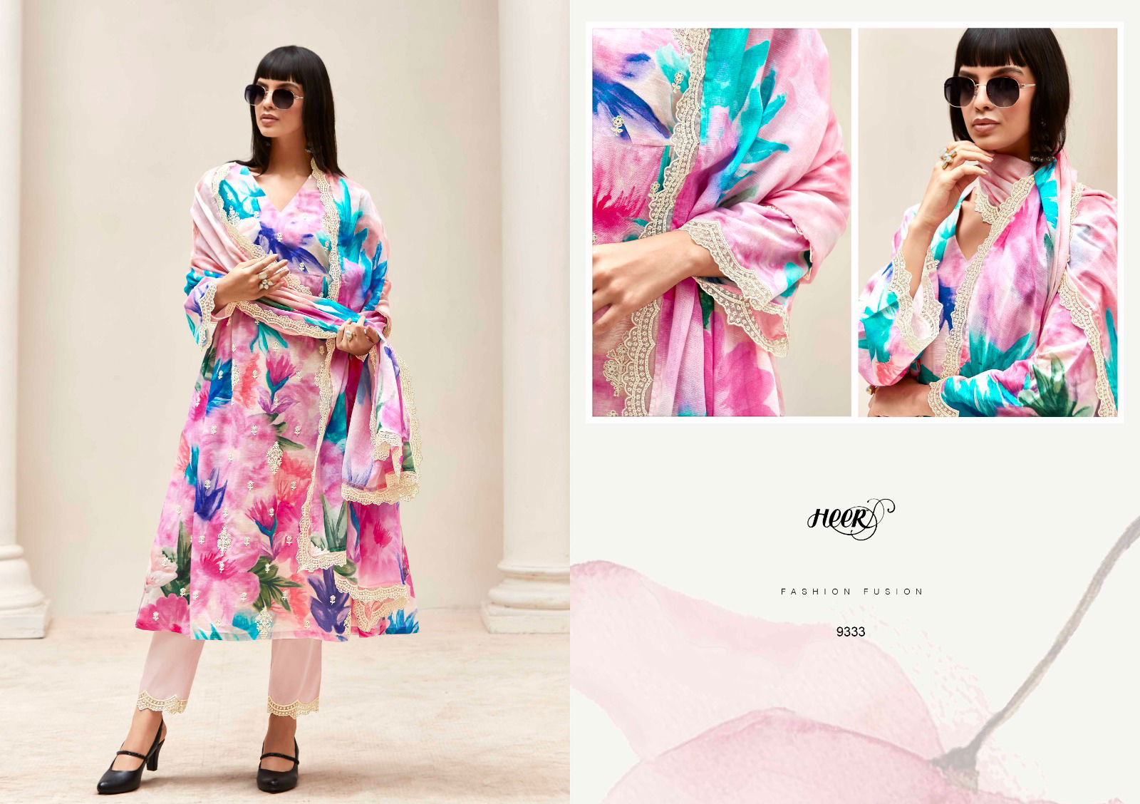 Kashmiri Garden By Kimora Linen Embroidery Printed Dress Material Wholesale Shop In Surat